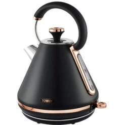 Tower Cavaletto Pyramid Kettle And 4 Slice Toaster Set Black -Small Appliances Store 98481184 3