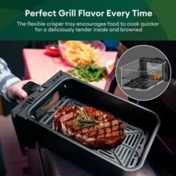 CHEFREE Dual Air Fryer, 2-Basket With ViewCook Window, 8-in-1 Smart Programmes & SNYC Finish, 8L, Health Oil Free Fryer And Grill, Saving Energy- AFW20 -Small Appliances Store 98597366 4