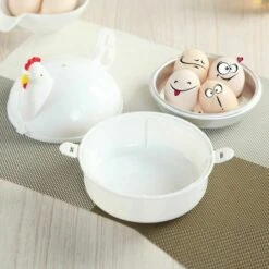 Electric Egg Cooker Microwave Chicken Shape 4 Microwave Eggs Steamer -Small Appliances Store 98627354 5