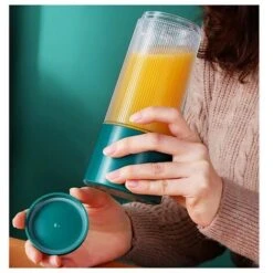 Portable Juicer Mini Household Juice Cup USB Fruit Machine 8585190mm Green Four Leaf Knife 8 Portable Juicer Mini Household Juice Cup USB Fruit Machine 8585190mm Green Four Leaf Knife -Small Appliances Store 98628822 4