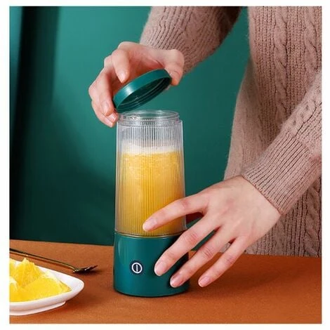 Portable Juicer Mini Household Juice Cup USB Fruit Machine 8585190mm Green Four Leaf Knife 5 Portable Juicer Mini Household Juice Cup USB Fruit Machine 8585190mm Green Four Leaf Knife - Image 5