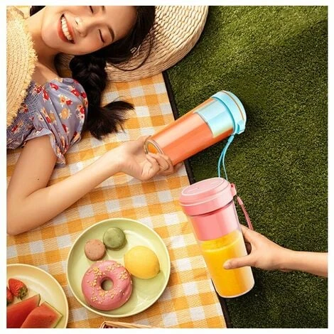 Fruit Juicing Cup Home Rechargeable Mini Petit Portable Juicer Rose 2 Fruit Juicing Cup Home Rechargeable Mini Petit Portable Juicer Rose - Image 2