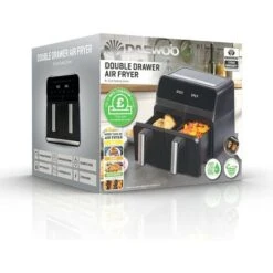 Daewoo XL 8L Digital Double Drawer Dual Zone Air Fryer SDA2310GE -Small Appliances Store 98796052 5