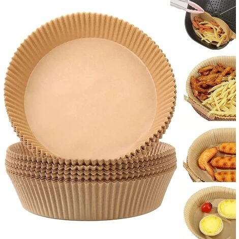 Air Fryer Disposable Paper Liner Non-Stick Baking Paper Food Grade Parchment Paper Oil-Proof Baking Accessories-100pcs ZQYRLAR 1 Air Fryer Disposable Paper Liner Non-Stick Baking Paper Food Grade Parchment Paper Oil-Proof Baking Accessories-100pcs ZQYRLAR