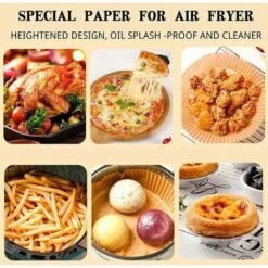 Air Fryer Disposable Paper Liner Non-Stick Baking Paper Food Grade Parchment Paper Oil-Proof Baking Accessories-100pcs ZQYRLAR 9 Air Fryer Disposable Paper Liner Non-Stick Baking Paper Food Grade Parchment Paper Oil-Proof Baking Accessories-100pcs ZQYRLAR -Small Appliances Store 98817517 5