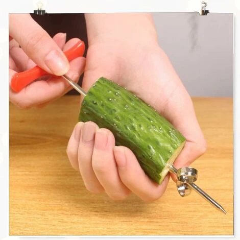 Vegetable Spiral Cutter - 4 PCS Manual Fruit Spiralizer, Stainless Steel Spiral Carving Tool Screw Cutter For Potato, Carrot, Cucumber 3 Vegetable Spiral Cutter - 4 PCS Manual Fruit Spiralizer, Stainless Steel Spiral Carving Tool Screw Cutter For Potato, Carrot, Cucumber - Image 3