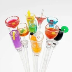 10 Pieces Cocktail Stirrers 23cm Acrylic Bar Drink Mixer Stirring With Colorful Miniature Accessory For Bar Stirring Cocktail Coffee Tea Juice Wine ZQYRLAR -Small Appliances Store 98818543 3