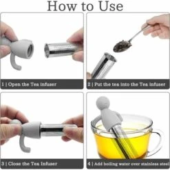 Set Of 3 Stainless Steel Tea Infuser With Silicone Handle, Hanging Tea Strainer For Loose Tea, Tea Pipe Tea Diffuser Strainers, Tea Infuser For Teapot Cup -Small Appliances Store 98818710 5