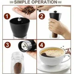 Manual Coffee Grinder, Adjustable Portable Coffee Grinder With Compact Size Stainless Steel Perfect For Travel/Camping/Office -Small Appliances Store 99553155 4