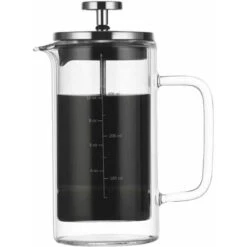 300/600ml Double Wall French Press Coffee Maker Heat Resistant Borosilicate Glass With High Density Stainless Steel Filter, 300ml - 300ml