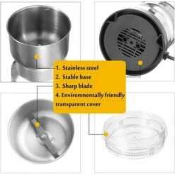 Electric Coffee Grinder &ndash Stainless Steel 5 Electric Coffee Grinder &ndash Stainless Steel -Small Appliances Store 99816764 3