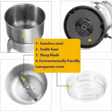 Electric Coffee Grinder &ndash Stainless Steel 3 Electric Coffee Grinder &ndash Stainless Steel - Image 3